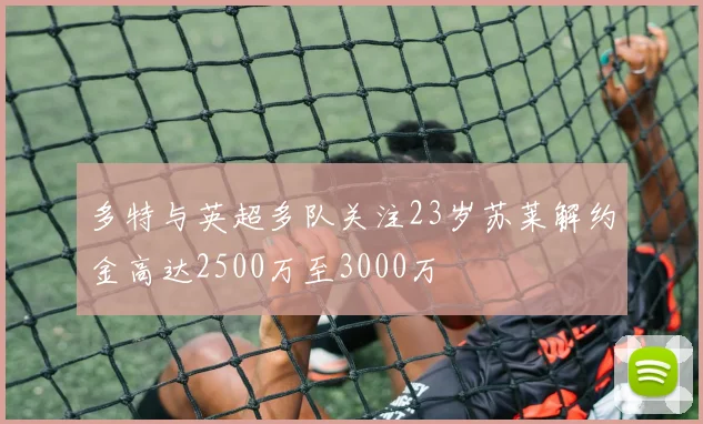 多特与英超多队关注23岁苏莱解约金高达2500万至3000万
